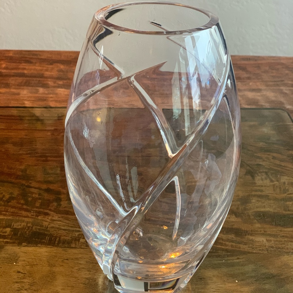 Tiffany Optic Swirl Cut Crystal Vase